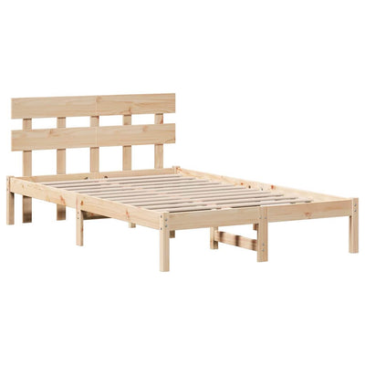Sängyn runko päätyllä Ruskea 4FT Small Double Täysi Mänty