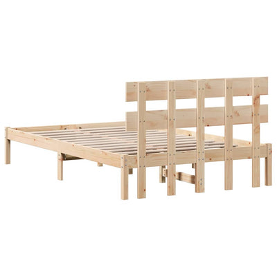 Sängyn runko päätyllä Ruskea 4FT Small Double Täysi Mänty