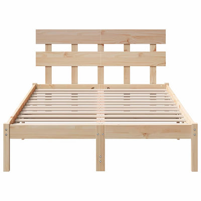 Sängyn runko päätyllä Ruskea 4FT Small Double Täysi Mänty