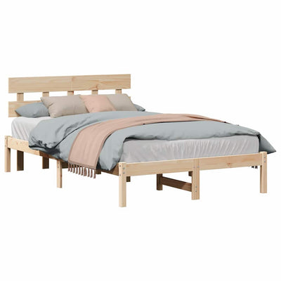 Sängyn runko päätyllä Ruskea 4FT Small Double Täysi Mänty