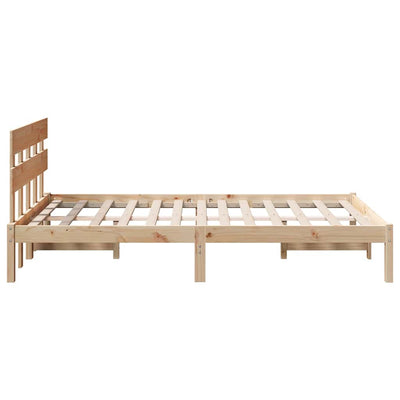 Sängyn runko päätyllä Ruskea 4FT Small Double Täysi Mänty