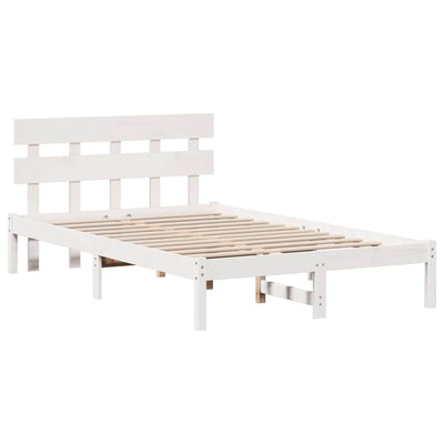 Sängyn runko päätyllä Valkoinen 4FT Small Double Täysi Mänty