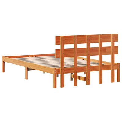 Sängyn runko päätyllä Ruskea 4FT Small Double Täysi Mänty
