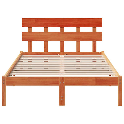 Sängyn runko päätyllä Ruskea 4FT Small Double Täysi Mänty