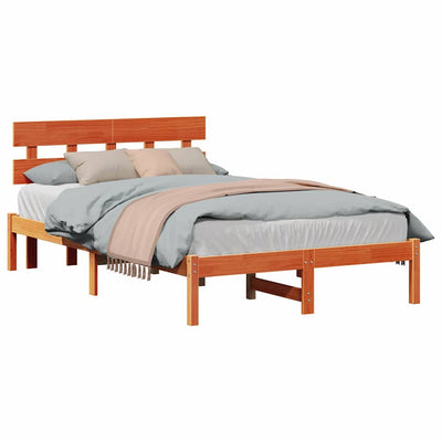 Sängyn runko päätyllä Ruskea 4FT Small Double Täysi Mänty