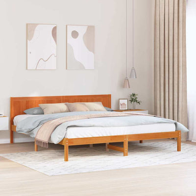Sängyn runko Ruskea 200 x 200 cm Täysi Mänty