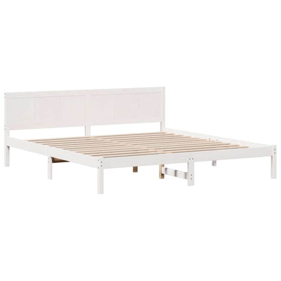 Sängyn runko Valkoinen 6FT Super King Size Täysi Mänty