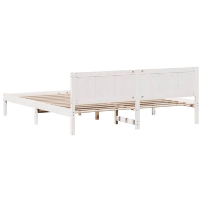Sängyn runko Valkoinen 6FT Super King Size Täysi Mänty
