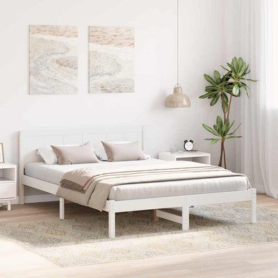 Sängyn runko Valkoinen 5FT King Size Täysi Mänty