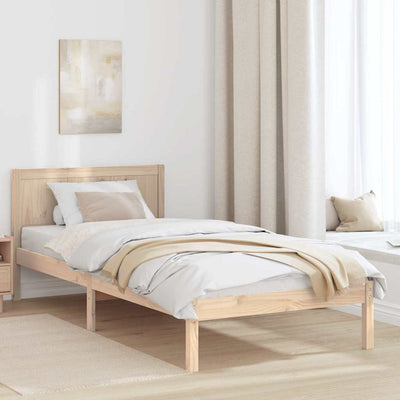 Sängyn runko Ruskea 3FT Single Täysi Mänty