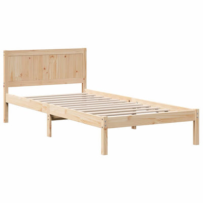 Sängyn runko Ruskea 3FT Single Täysi Mänty
