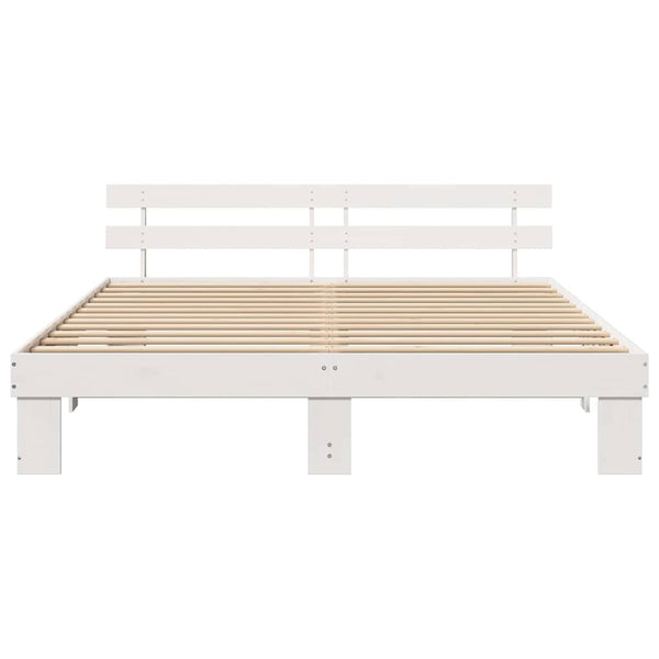 Super King Size 6FT sängyn runko Massiivinen mänty Valkoinen