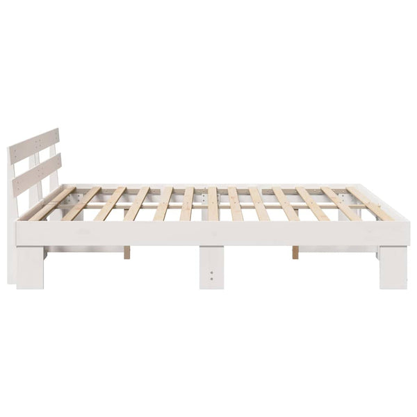 Super King Size 6FT sängyn runko Massiivinen mänty Valkoinen