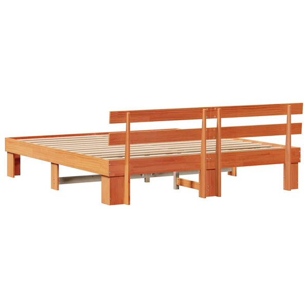 6FT Super King Size Vaha ruskea sängyn runko massiivinen mänty