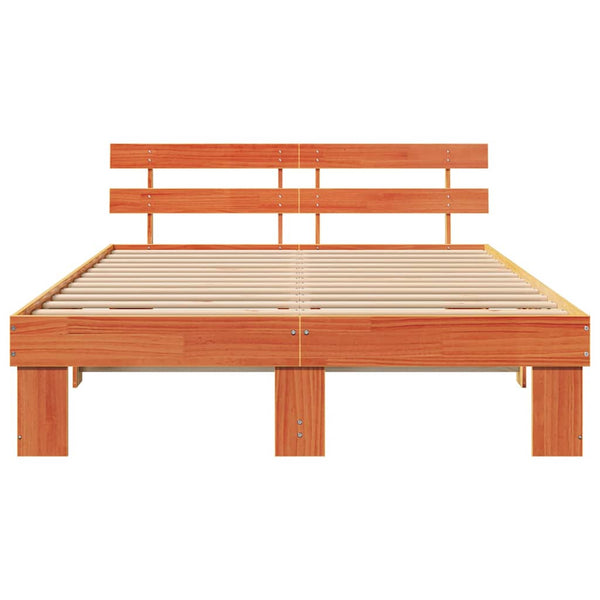 140 x 200 cm sängyn runko Vaha ruskea massiivinen mänty