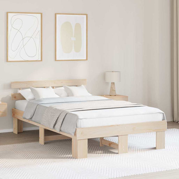 Sängyn runko 4FT6 Double Massiivinen mänty Luonnollinen