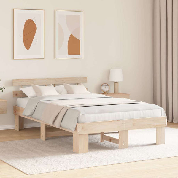 Sängyn runko 4FT6 Double Massiivinen mänty Luonnollinen