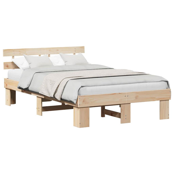 Sängyn runko 4FT6 Double Massiivinen mänty Luonnollinen