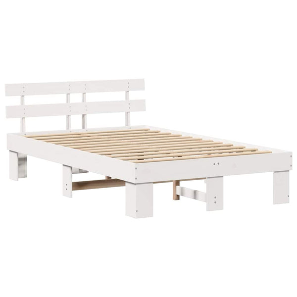 Valkoinen pieni tuplasänky runko, 4FT massiivista mäntyä