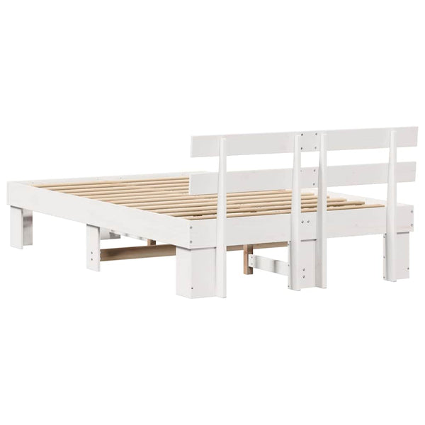 Valkoinen pieni tuplasänky runko, 4FT massiivista mäntyä