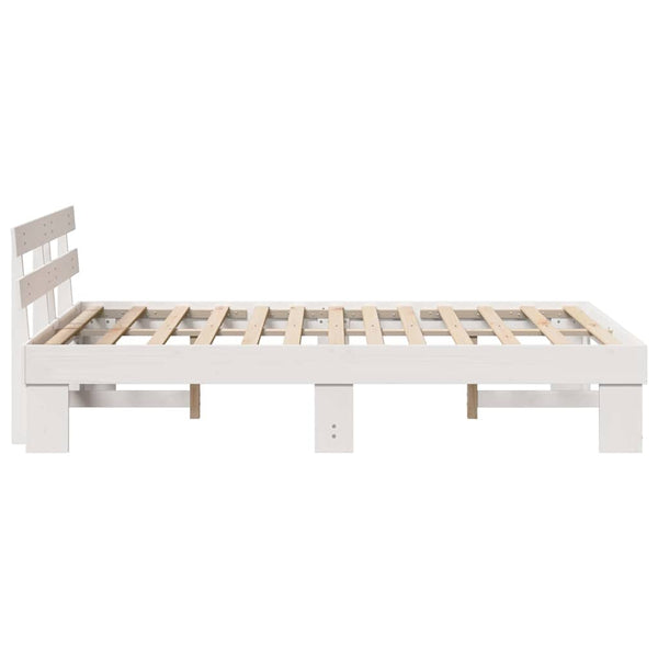 Valkoinen pieni tuplasänky runko, 4FT massiivista mäntyä