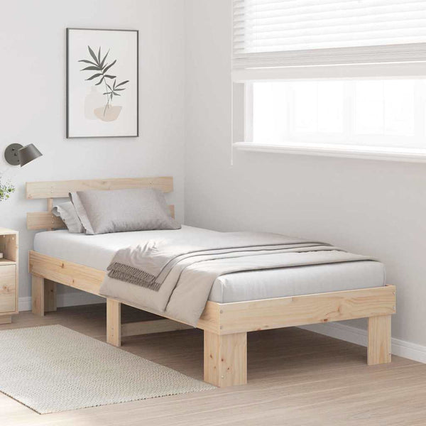 Luonnollinen massiivinen mänty sängyn runko 100 x 200 cm