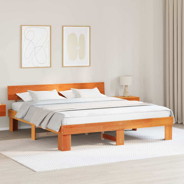Vaha ruskea 6FT Super King Size sängyn runko massiivinen mänty