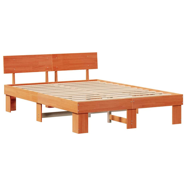 Ruskea 5FT King Size sängyn runko Vaha massiivinen mänty