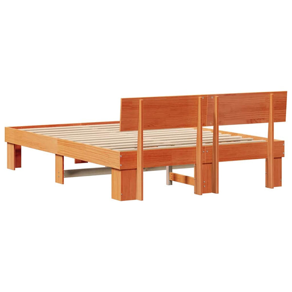 Ruskea 5FT King Size sängyn runko Vaha massiivinen mänty