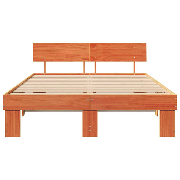 Ruskea 5FT King Size sängyn runko Vaha massiivinen mänty