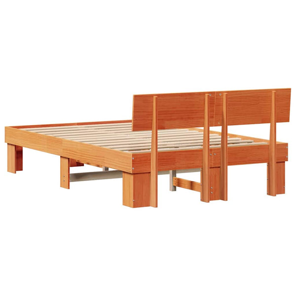 Sängyn runko 4FT Small Double massiivinen mänty ruskea vaha
