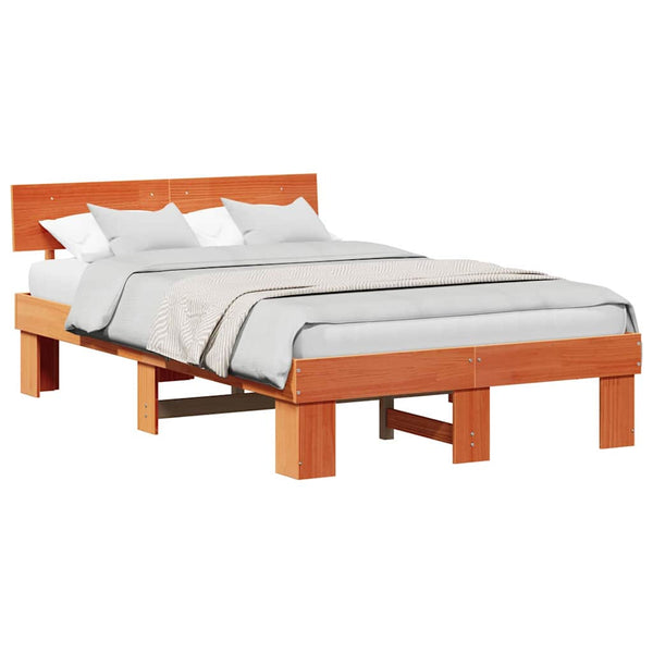 Sängyn runko 4FT Small Double massiivinen mänty ruskea vaha