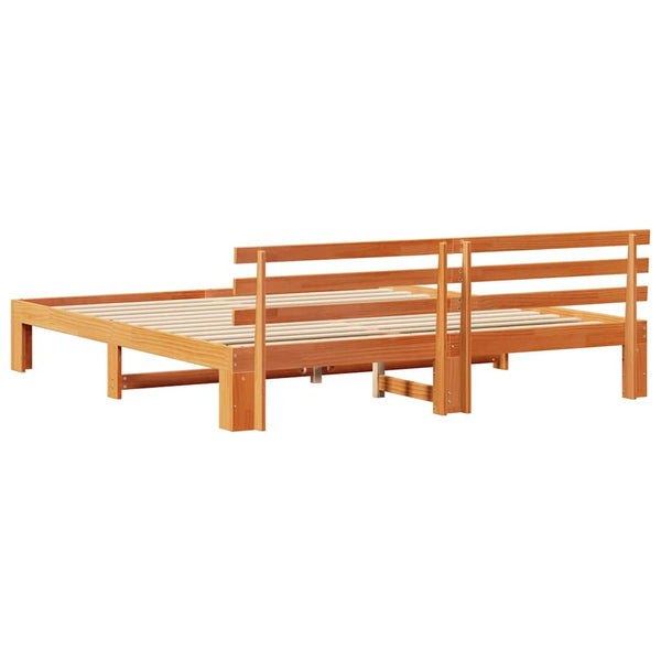 200 x 200 cm sängyn runko, Vaha ruskea massiivisesta männystä