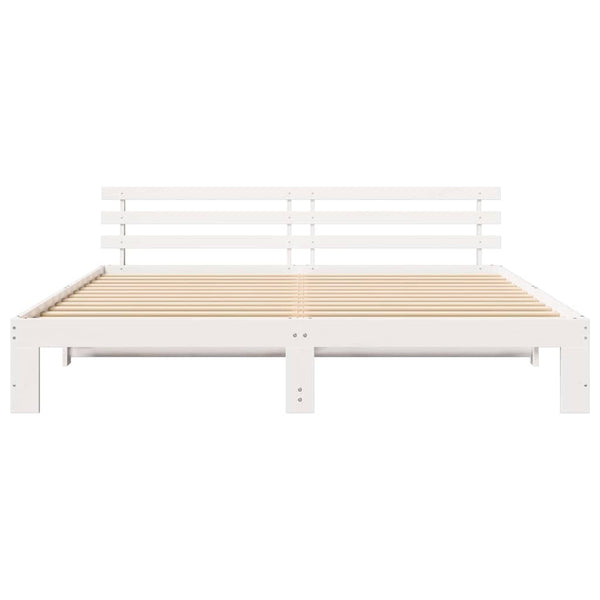 Sängyn runko Super King Size 6FT Valkoinen Massiivinen mänty
