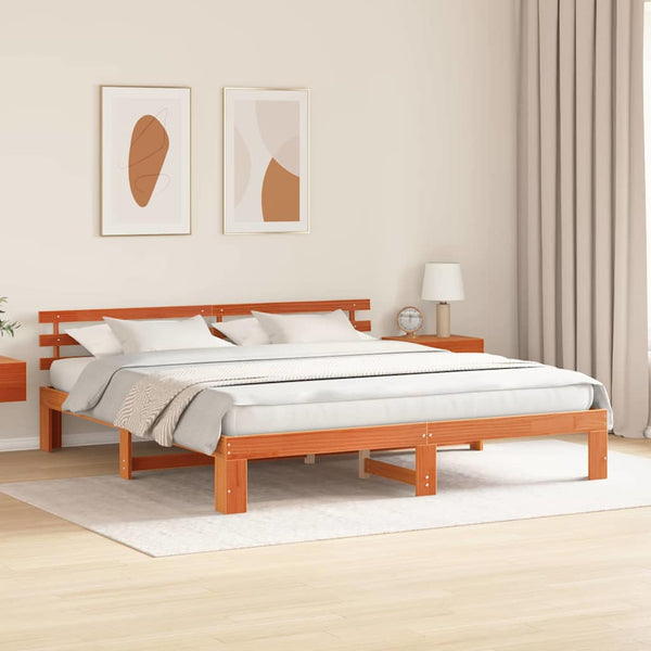 Massiivinen mänty Vaha ruskea sängyn runko 6FT Super King Size
