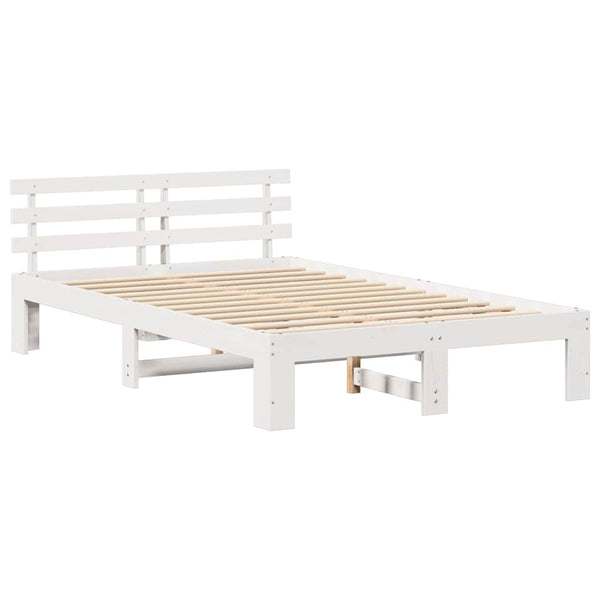 Massiivinen mänty sängyn runko 4FT6 Double valkoisella päädyllä