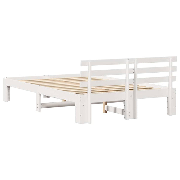 Massiivinen mänty sängyn runko 4FT6 Double valkoisella päädyllä