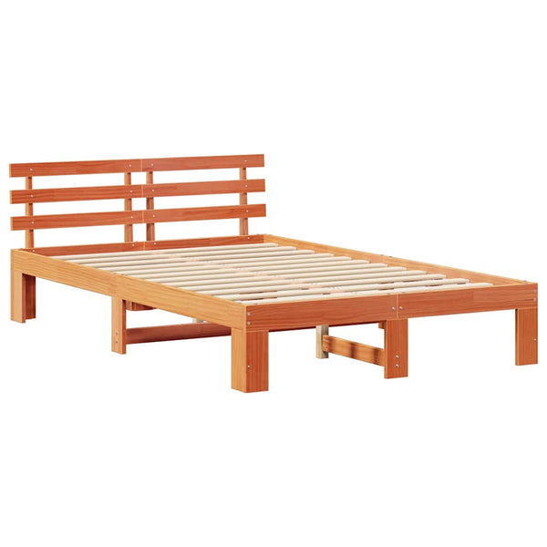 Ruskea vaha massiivinen mänty sängyn runko 4FT Small Double