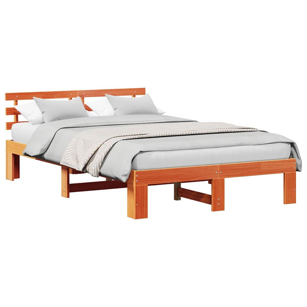 Ruskea vaha massiivinen mänty sängyn runko 4FT Small Double