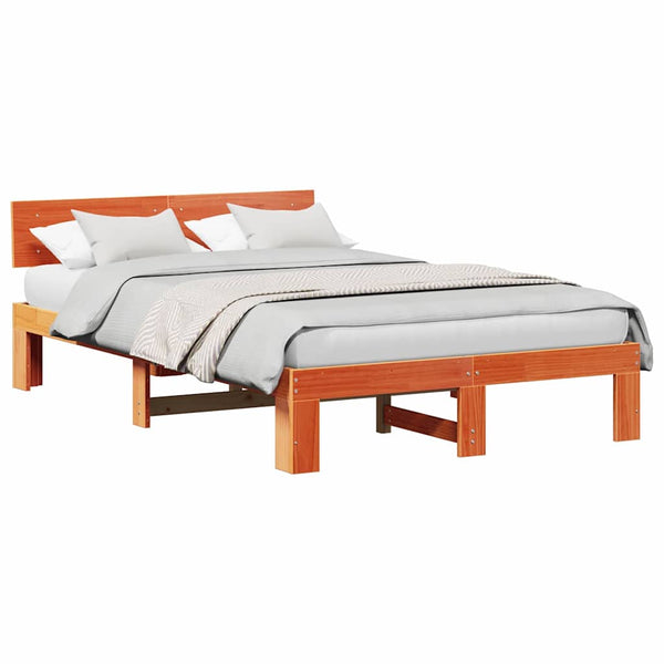 Sängyn runko massiivinen mänty ruskea vaha 4FT Small Double