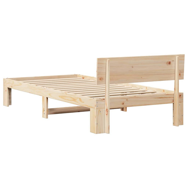 Mäntyinen sängyn runko 90 x 200 cm luonnollisella viimeistelyllä