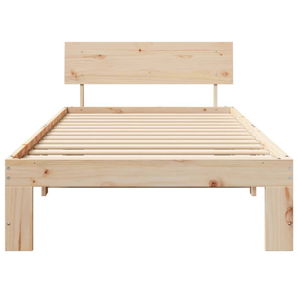 Mäntyinen sängyn runko 90 x 200 cm luonnollisella viimeistelyllä