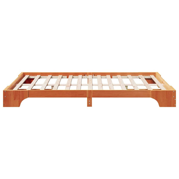 Ruskea Vaha sängyn runko 5FT King Size massiivinen mänty