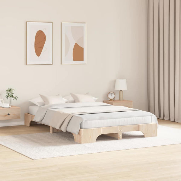 Sängyn runko Massiivinen mänty Luonnollinen 4FT6 Double