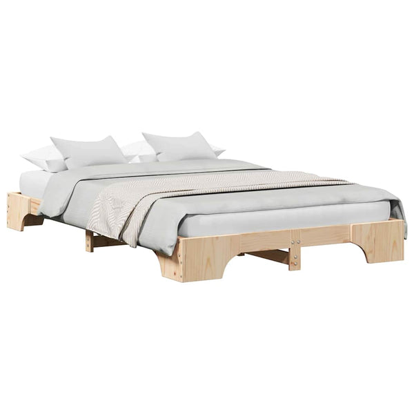 Sängyn runko Massiivinen mänty Luonnollinen 4FT6 Double