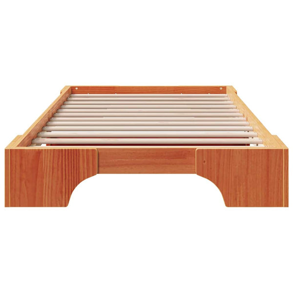 2FT6 Small Single sängyn runko Vaha ruskea Massiivinen mänty