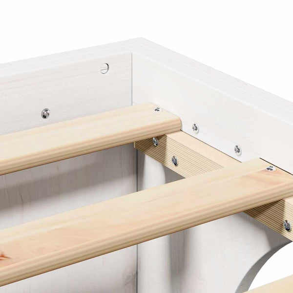 Sängyn runko massiivinen mänty 5FT King Size valkoisena