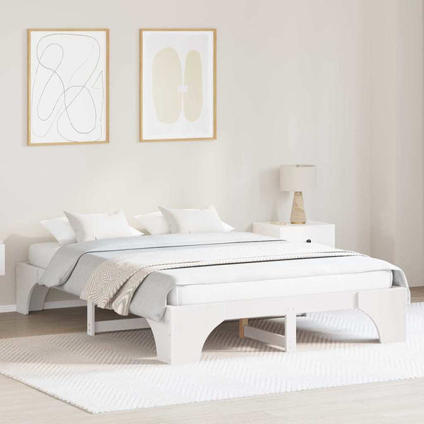 Sängyn runko massiivinen mänty 5FT King Size valkoisena