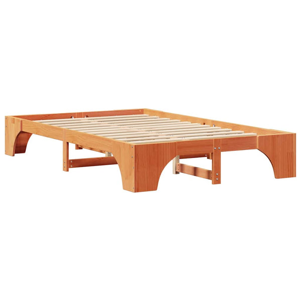 Ruskea vaha sängyn runko 4FT Small Double massiivinen mänty