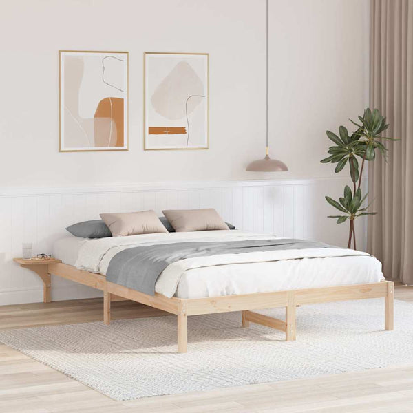 Sängyn runko Massiivinen mänty 160 x 200 cm Luonnollinen